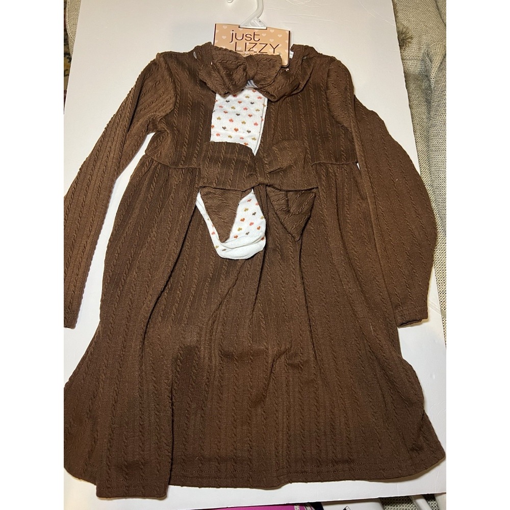 New Just Lizzy 3 Piece Set With Bow On Hanger Size 6 Holiday Ready